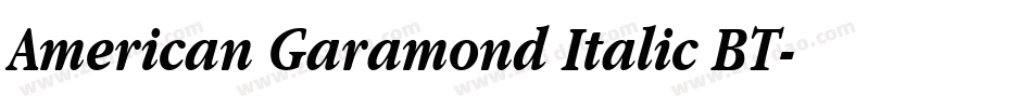 American Garamond Italic BT字体转换